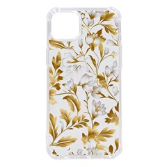 Flowers Gold Floral Iphone 14 Plus Tpu Uv Print Case by Vaneshop