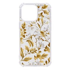 Flowers Gold Floral Iphone 13 Pro Tpu Uv Print Case