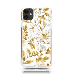 Flowers Gold Floral Iphone 11 Tpu Uv Print Case by Vaneshop