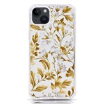 Flowers Gold Floral iPhone 14 Plus TPU UV Print Case Front