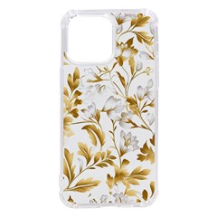 Flowers Gold Floral Iphone 14 Pro Max Tpu Uv Print Case by Vaneshop