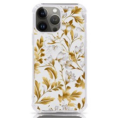 Flowers Gold Floral Iphone 13 Pro Max Tpu Uv Print Case by Vaneshop