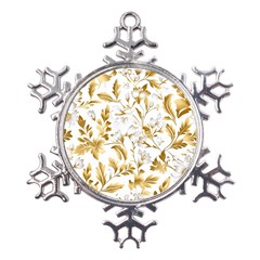 Flowers Gold Floral Metal Large Snowflake Ornament