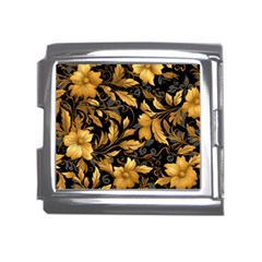 Flower Gold Floral Mega Link Italian Charm (18mm) by Vaneshop