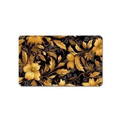 Flower Gold Floral Magnet (name Card)