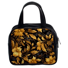 Flower Gold Floral Classic Handbag (two Sides) by Vaneshop