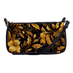 Flower Gold Floral Shoulder Clutch Bag by Vaneshop