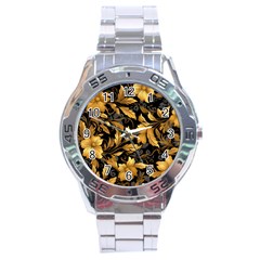 Flower Gold Floral Stainless Steel Analogue Watch by Vaneshop