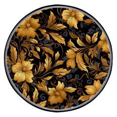 Flower Gold Floral Wireless Fast Charger(black) by Vaneshop