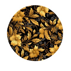 Flower Gold Floral Mini Round Pill Box (pack Of 3) by Vaneshop