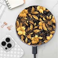 Flower Gold Floral Wireless Fast Charger(white) by Vaneshop