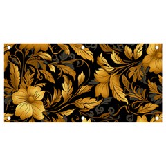 Flower Gold Floral Banner And Sign 4  X 2  by Vaneshop