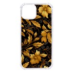 Flower Gold Floral iPhone 14 TPU UV Print Case Front