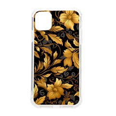 Flower Gold Floral Iphone 11 Tpu Uv Print Case by Vaneshop