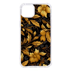 Flower Gold Floral Iphone 14 Plus Tpu Uv Print Case