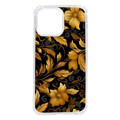 Flower Gold Floral Iphone 14 Pro Max Tpu Uv Print Case by Vaneshop