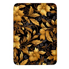 Flower Gold Floral Rectangular Glass Fridge Magnet (4 Pack)