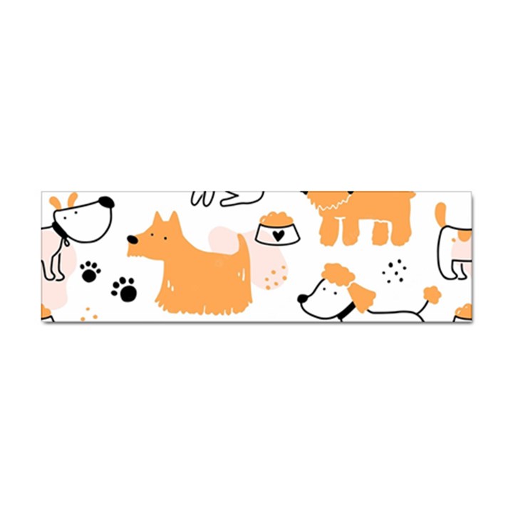 Seamless Pattern Of Cute Dog Puppy Cartoon Funny And Happy Sticker (Bumper)