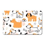 Seamless Pattern Of Cute Dog Puppy Cartoon Funny And Happy Magnet (Rectangular) Front