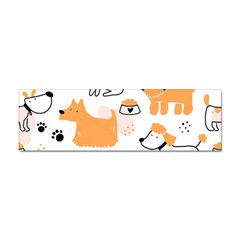 Seamless Pattern Of Cute Dog Puppy Cartoon Funny And Happy Sticker (bumper) by Wav3s