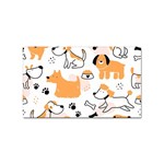 Seamless Pattern Of Cute Dog Puppy Cartoon Funny And Happy Sticker Rectangular (100 pack) Front