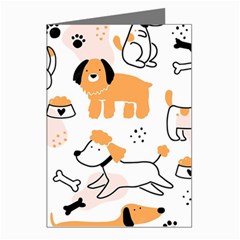 Seamless Pattern Of Cute Dog Puppy Cartoon Funny And Happy Greeting Cards (pkg Of 8) by Wav3s