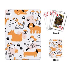 Seamless Pattern Of Cute Dog Puppy Cartoon Funny And Happy Playing Cards Single Design (rectangle) by Wav3s