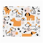 Seamless Pattern Of Cute Dog Puppy Cartoon Funny And Happy Small Glasses Cloth (2 Sides) Front