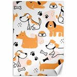 Seamless Pattern Of Cute Dog Puppy Cartoon Funny And Happy Canvas 20  x 30  19.62 x28.9  Canvas - 1