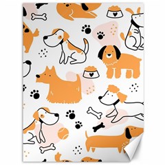 Seamless Pattern Of Cute Dog Puppy Cartoon Funny And Happy Canvas 36  X 48  by Wav3s