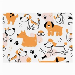 Seamless Pattern Of Cute Dog Puppy Cartoon Funny And Happy Large Glasses Cloth (2 Sides) by Wav3s