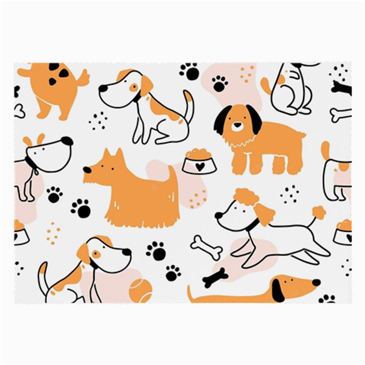 Seamless Pattern Of Cute Dog Puppy Cartoon Funny And Happy Large Glasses Cloth