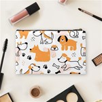 Seamless Pattern Of Cute Dog Puppy Cartoon Funny And Happy Cosmetic Bag (Medium) Back