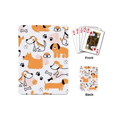 Seamless Pattern Of Cute Dog Puppy Cartoon Funny And Happy Playing Cards Single Design (mini) by Wav3s