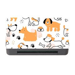 Seamless Pattern Of Cute Dog Puppy Cartoon Funny And Happy Memory Card Reader With Cf by Wav3s