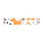 Seamless Pattern Of Cute Dog Puppy Cartoon Funny And Happy Premium Plush Fleece Scarf (Mini) Front