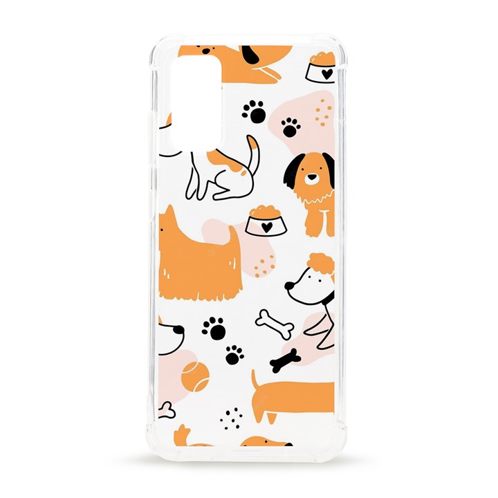 Seamless Pattern Of Cute Dog Puppy Cartoon Funny And Happy Samsung Galaxy S20 6.2 Inch TPU UV Case