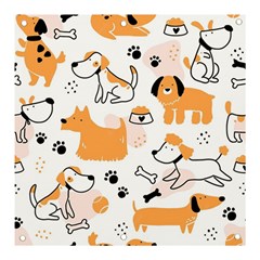 Seamless Pattern Of Cute Dog Puppy Cartoon Funny And Happy Banner And Sign 3  X 3  by Wav3s