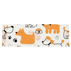 Seamless Pattern Of Cute Dog Puppy Cartoon Funny And Happy Banner And Sign 6  X 2  by Wav3s