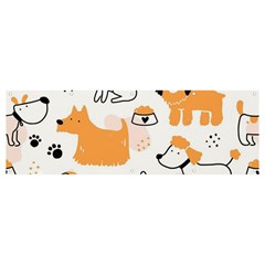 Seamless Pattern Of Cute Dog Puppy Cartoon Funny And Happy Banner And Sign 12  X 4  by Wav3s