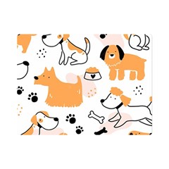 Seamless Pattern Of Cute Dog Puppy Cartoon Funny And Happy Premium Plush Fleece Blanket (mini) by Wav3s