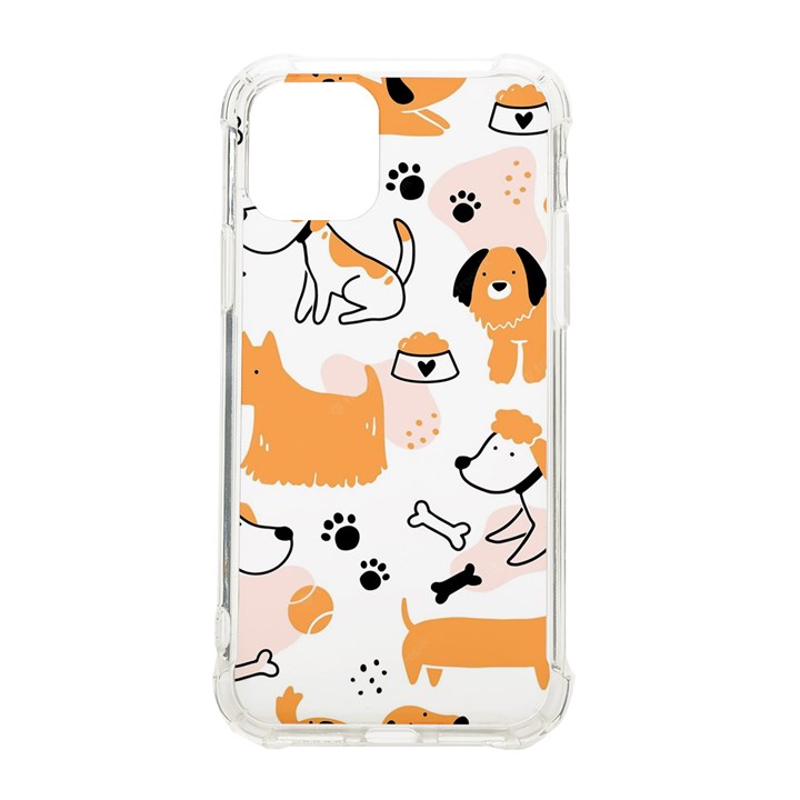 Seamless Pattern Of Cute Dog Puppy Cartoon Funny And Happy iPhone 11 Pro 5.8 Inch TPU UV Print Case