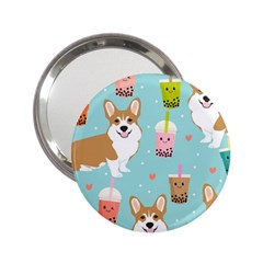 Welsh Corgi Boba Tea Bubble Cute Kawaii Dog Breed 2 25  Handbag Mirrors by Wav3s