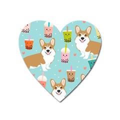 Welsh Corgi Boba Tea Bubble Cute Kawaii Dog Breed Heart Magnet by Wav3s