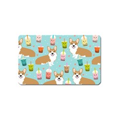 Welsh Corgi Boba Tea Bubble Cute Kawaii Dog Breed Magnet (name Card) by Wav3s