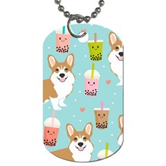 Welsh Corgi Boba Tea Bubble Cute Kawaii Dog Breed Dog Tag (one Side) by Wav3s