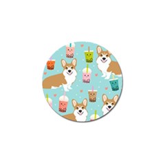 Welsh Corgi Boba Tea Bubble Cute Kawaii Dog Breed Golf Ball Marker by Wav3s