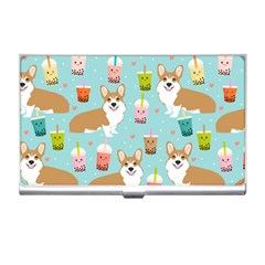 Welsh Corgi Boba Tea Bubble Cute Kawaii Dog Breed Business Card Holder by Wav3s