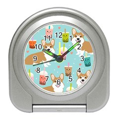 Welsh Corgi Boba Tea Bubble Cute Kawaii Dog Breed Travel Alarm Clock by Wav3s