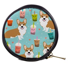 Welsh Corgi Boba Tea Bubble Cute Kawaii Dog Breed Mini Makeup Bag by Wav3s